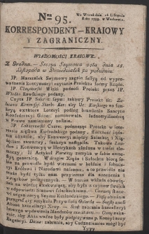 Korrespondent Kraiowy Y Zagraniczny. R. 1793 Nr 95