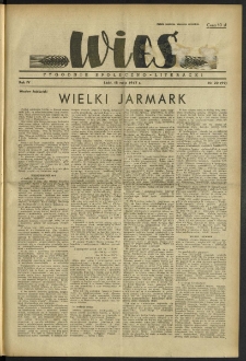 Wieś. 1947, R.4 nr 20 (99)