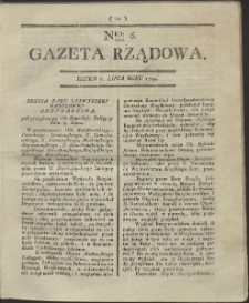 Gazeta Rządowa. R. 1794 Nr 6