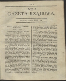 Gazeta Rządowa. R. 1794 Nr 7