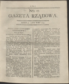 Gazeta Rządowa. R. 1794 Nr 17