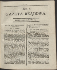 Gazeta Rządowa. R. 1794 Nr 34