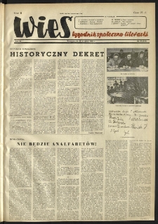 Wieś. 1949, R.6 nr 39 (218)