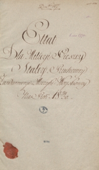 Ettat dla milicyi pieszey stałey i ruchomey żandarmeryi i muzyki woyskowey [w Krakowie] na rok 1829/30