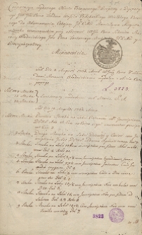 Connotacya wydanego obicia potopowego [...] z dyspozycji [...] Teodora Wessla [...] do adornowania pokoj&oacute;w JEKMości Stanisława Augusta w Zamku Warszawskim [...]