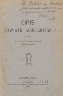 Opis powiatu jasielskiego
