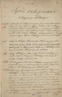 Spis rękopism&oacute;w Hugona Kołłątaja