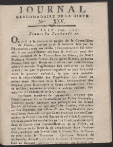 Journal Hebdomadaire De La Diete Par Mr. De V. R. 1791 Nr 25