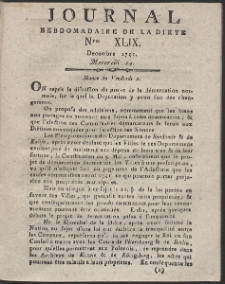 Journal Hebdomadaire De La Diete Par Mr. De V. R. 1791 Nr 49
