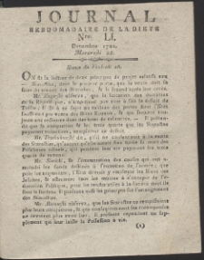 Journal Hebdomadaire De La Diete Par Mr. De V. R. 1791 Nr 51