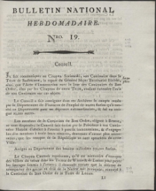 Bulletin National Hebdomadaire. R. 1794 Nr 19