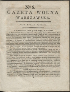 Gazeta Wolna Warszawska. R. 1794 nr 6