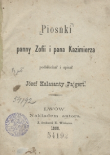 Piosnki panny Zofii i pana Kazimierza