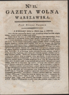 Gazeta Wolna Warszawska. R. 1794 Nr 11
