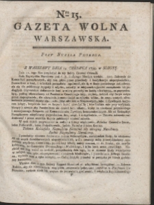 Gazeta Wolna Warszawska. R. 1794 nr 15
