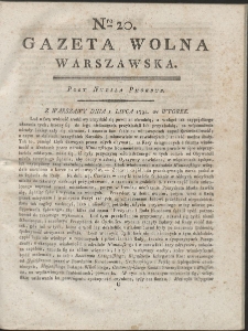 Gazeta Wolna Warszawska. R. 1794 Nr 20