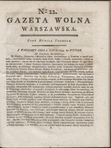 Gazeta Wolna Warszawska. R. 1794 nr 22