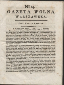 Gazeta Wolna Warszawska. R. 1794 nr 25