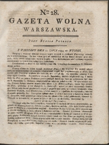 Gazeta Wolna Warszawska. R. 1794 Nr 28