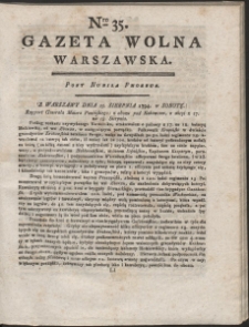 Gazeta Wolna Warszawska. R. 1794 Nr 35