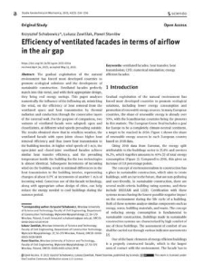 Efficiency of ventilated facades in terms of airflow in the air gap