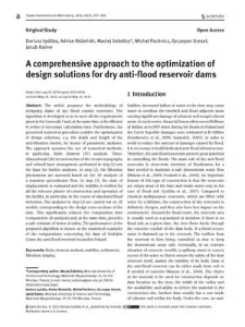 A comprehensive approach to the optimization of design solutions for dry anti-flood reservoir dams