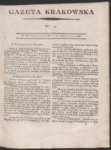 Gazeta Krakowska. R. 1796 Nr 4