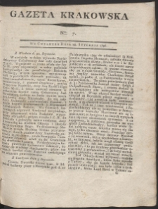 Gazeta Krakowska. R. 1796 Nr 7