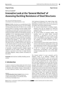 Innovative Look at the ‘General Method’ of Assessing Buckling Resistance of Steel Structures