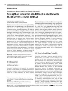 Strength of industrial sandstones modelled with the Discrete Element Method