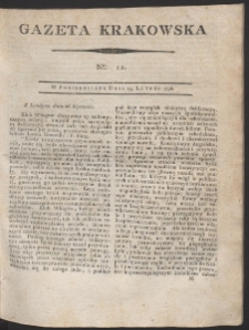 Gazeta Krakowska. R. 1796 Nr 12