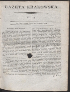 Gazeta Krakowska. R. 1796 Nr 13