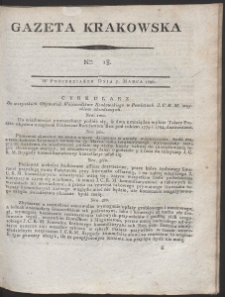 Gazeta Krakowska. R. 1796 Nr 18