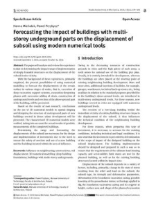 Forecasting the impact of buildings with multi-storey underground parts on the displacement of subsoil using modern numerical tools