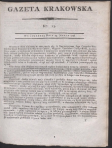 Gazeta Krakowska. R. 1796 Nr 23