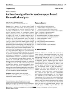 An iterative algorithm for random upper bound kinematical analysis