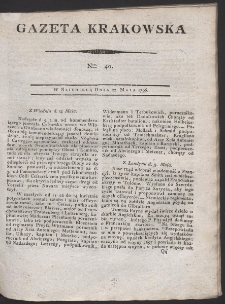 Gazeta Krakowska. R. 1796 Nr 40