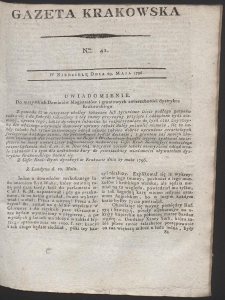 Gazeta Krakowska. R. 1796 Nr 42