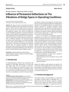 Influence of Permanent Deflections on The Vibrations of Bridge Spans in Operating Conditions