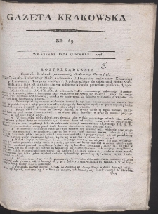 Gazeta Krakowska. R. 1796 Nr 65