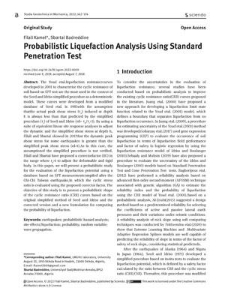 Probabilistic Liquefaction Analysis Using Standard Penetration Test