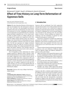 Effect of Time History on Long-Term Deformation of Gypseous Soils