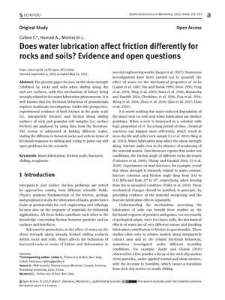 Does water lubrication affect friction differently for rocks and soils? Evidence and open questions