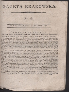 Gazeta Krakowska. R. 1796 Nr 78