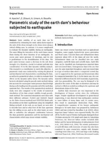 Parametric study of the earth dam's behaviour subjected to earthquake