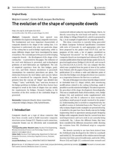 The evolution of the shape of composite dowels