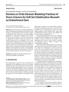 Reviews on Finite Element Modeling Practices of Stone Columns for Soft Soil Stabilization Beneath an Embankment Dam