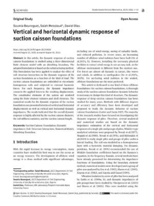 Vertical and horizontal dynamic response of suction caisson foundations