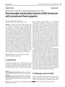 Overstrength and ductility factors of XBF structures with pinned and fixed supports
