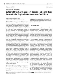 Safety of Steel Arch Support Operation During Rock Bursts Under Explosive Atmosphere Conditions